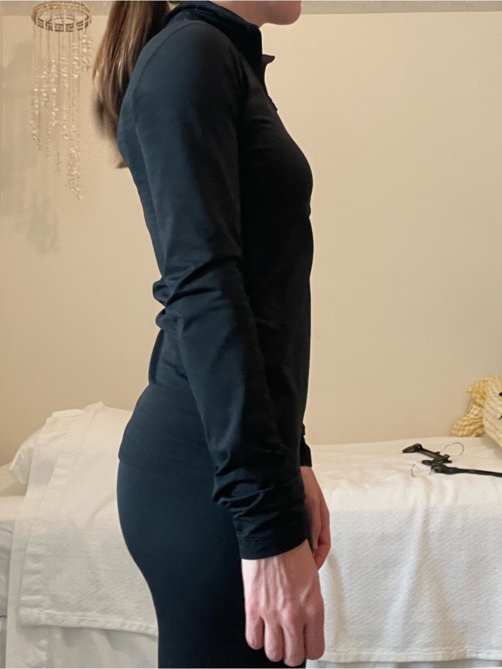 Nike Women's Black Long-Sleeve Half-Zip Training / Runnng Top - Picture 3 of 7